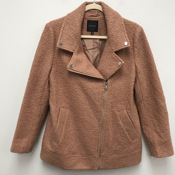 Mauve Teddy Moto Jacket - Picture 2 of 11